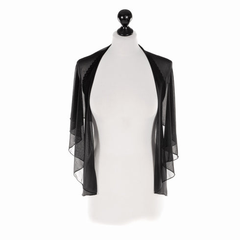 Nuria Jersey, schwarz aus weichem Tüll, flexibel einzusetzen - SiaLinda.com